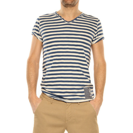 T-Shirt Kaos blue-white